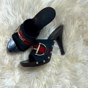 Black, Red, & Green Gucci Sandal.